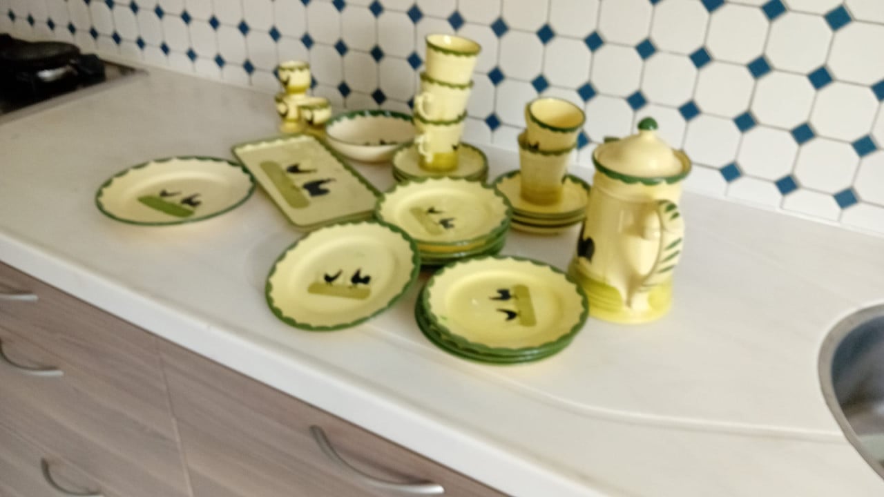 Haan kip servies.