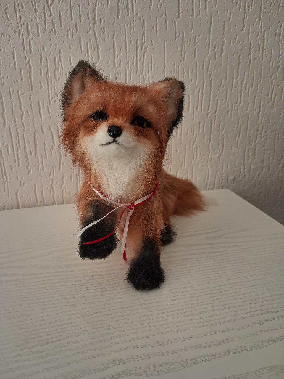 Artdoll vos pop handgemaakt