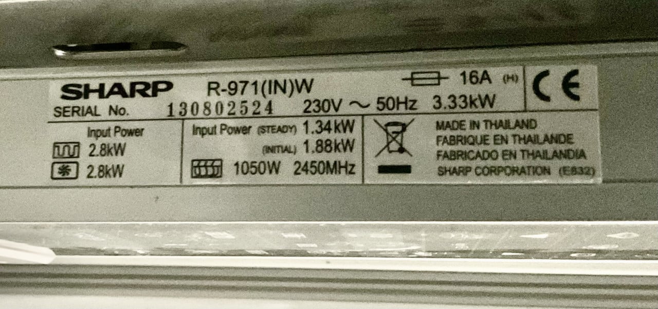 Sharp combimagnetron R-971IN