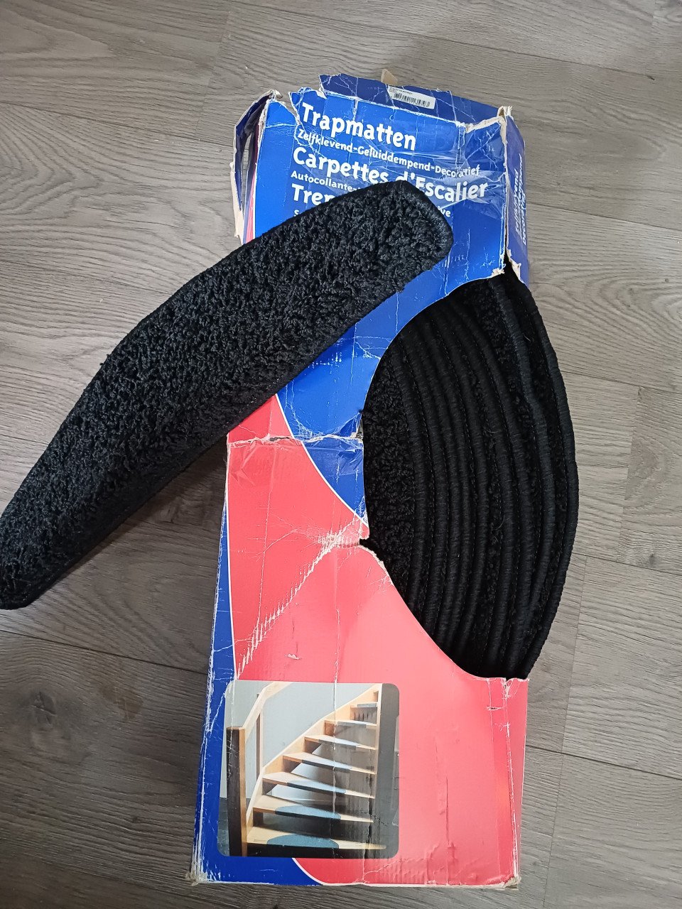 Zwarte trapmatten