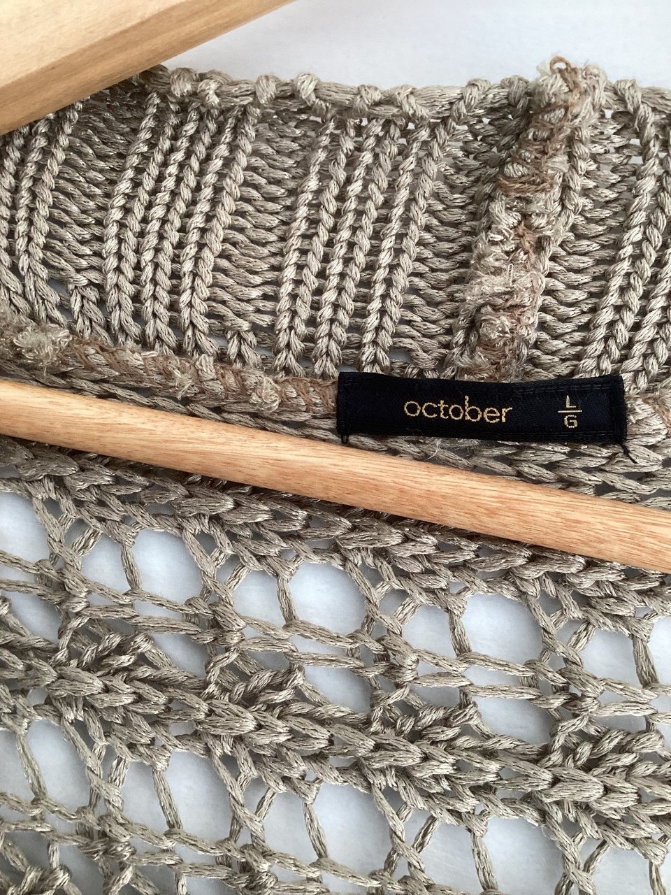 Vest october zgan goudkleurig maat L