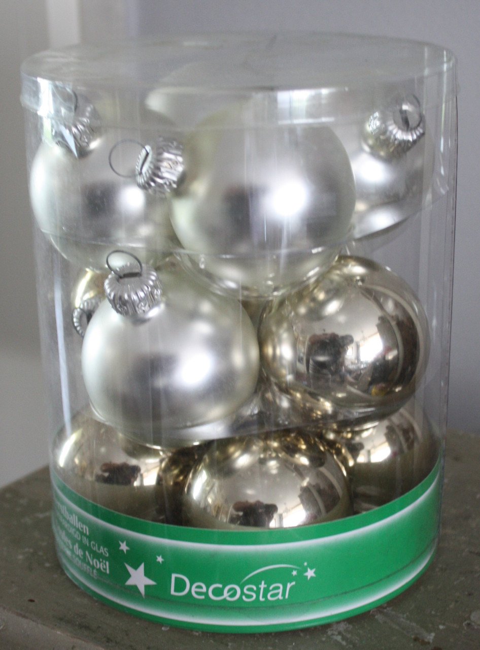 Nieuw in verpakking glazen kerstballen 12 ballen