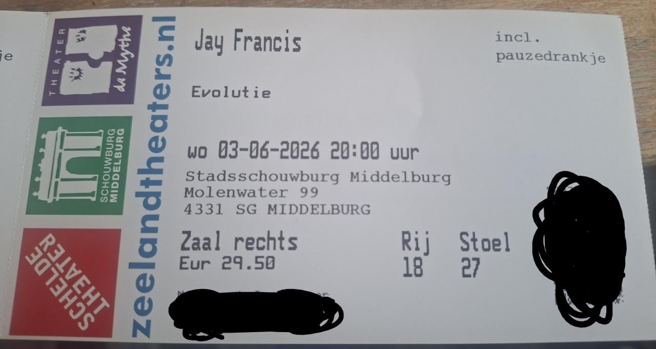 Voorstelling Jay Francis Evolutie