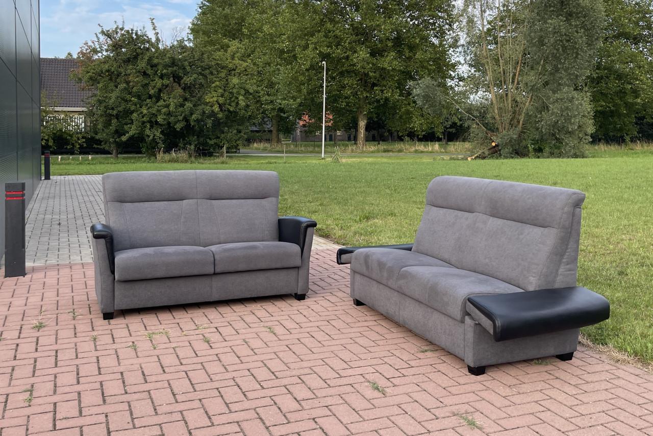 GRATIS LEVERING HEEL BENELUX + DACH 3 + 2,5 Zits Antraciet Verstelbare Bank