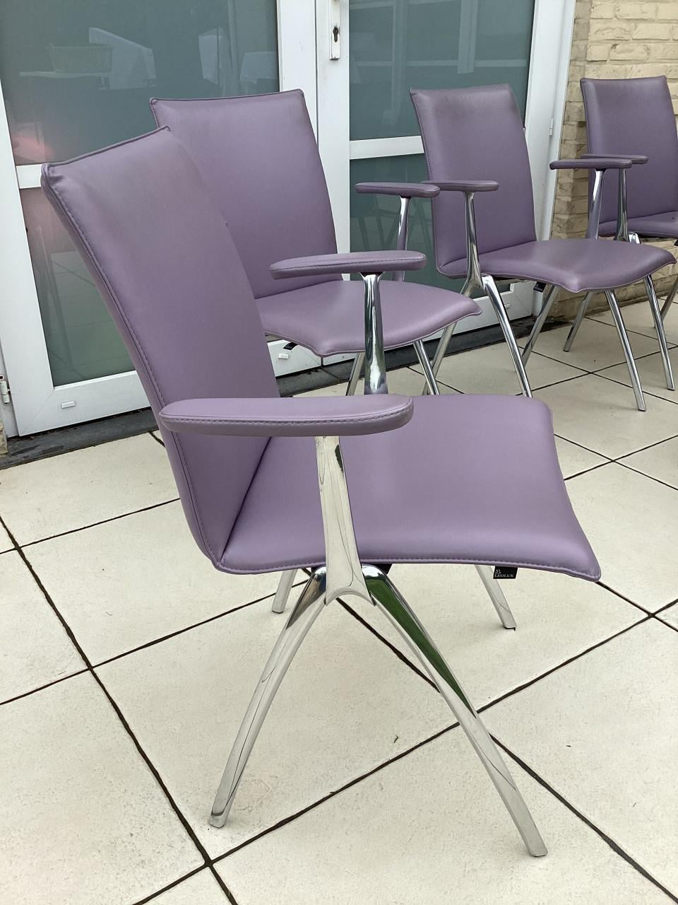 Leolux eetkamerstoelen (set6) model Natello als nieuw design