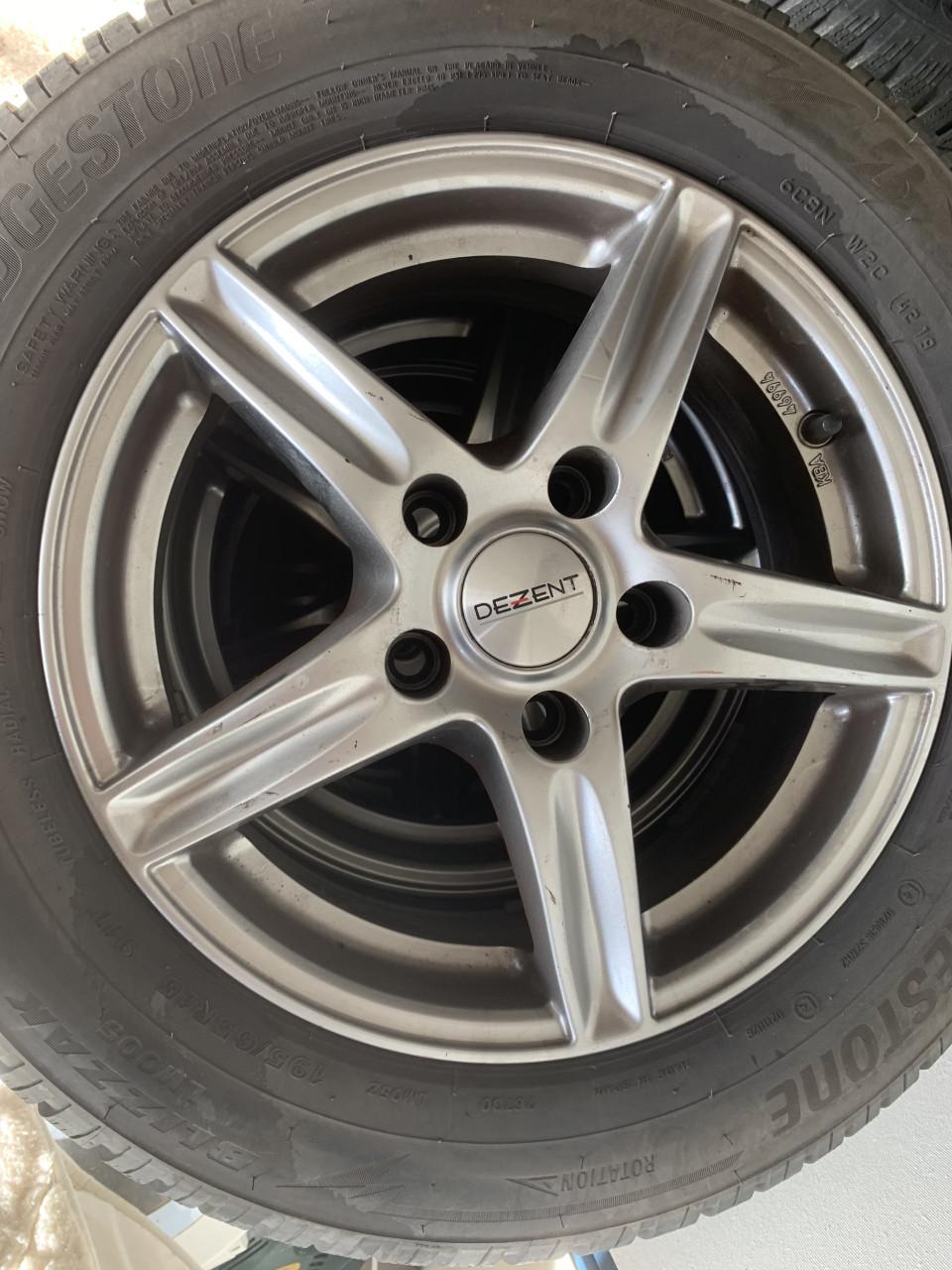 195/ 65r15 winterBanden + aluminium velgen 8mm