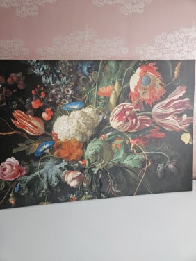 Groot canvas bloemen