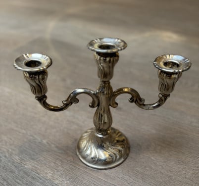 Zwaar verzilverde kandelaar te koop