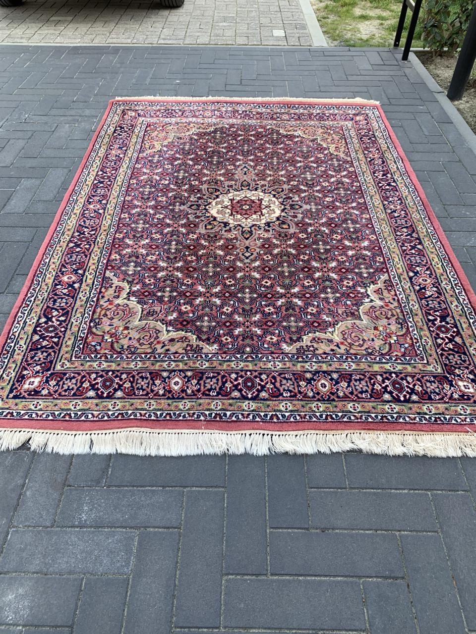 💐Waanzinnig Mooi Kleurrijk Handgeknoopt Vintage Vloerkleed uit India💐