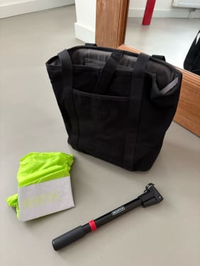 Brompton voortas, hoesje en fietspomp
