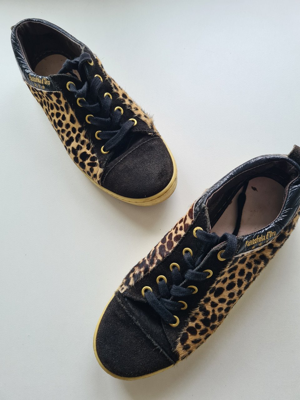 Pantofola D' Ora leren tijgerprint sneackers  Maat 39