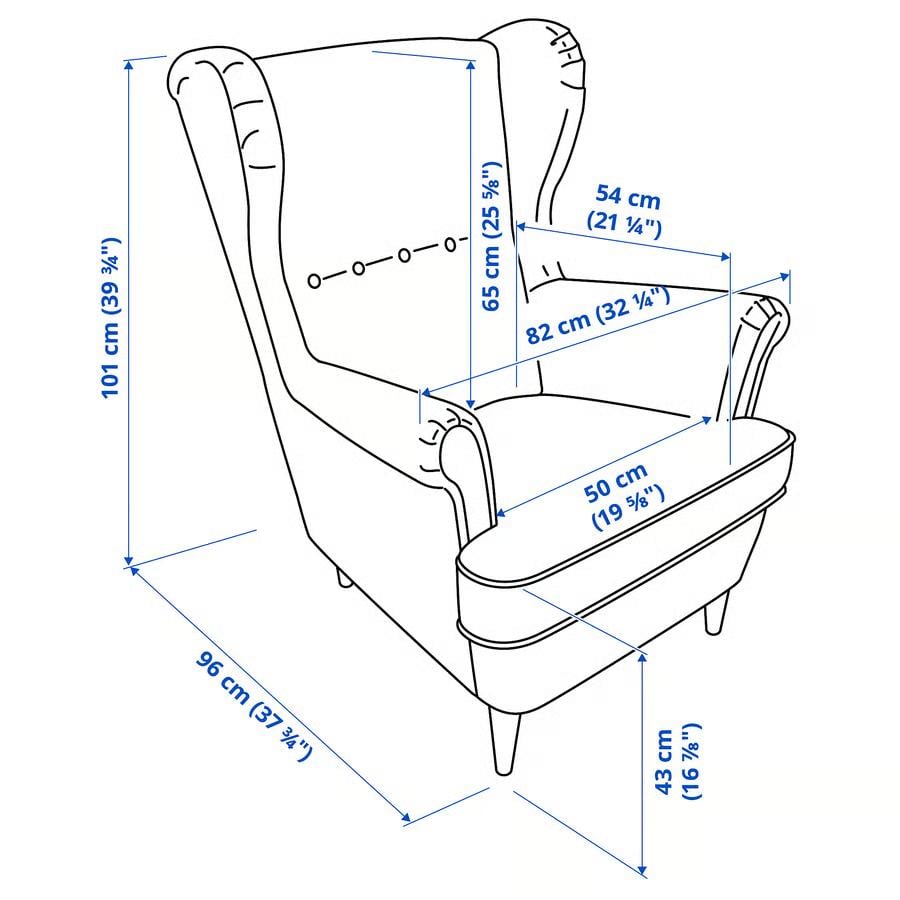 IKEA strandmon oorfauteuil