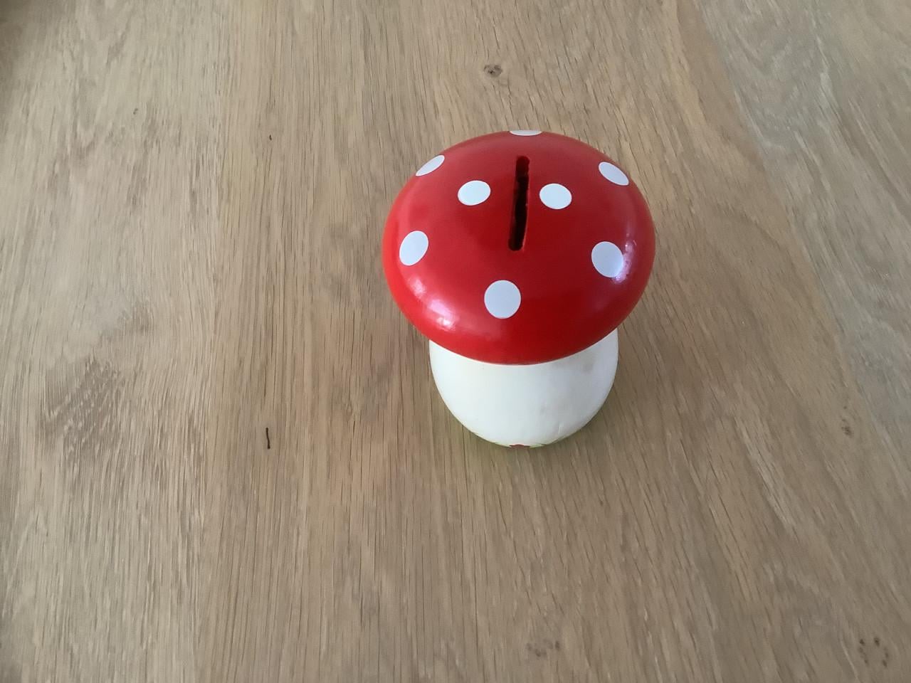 Houten Spaarpot Paddenstoel
