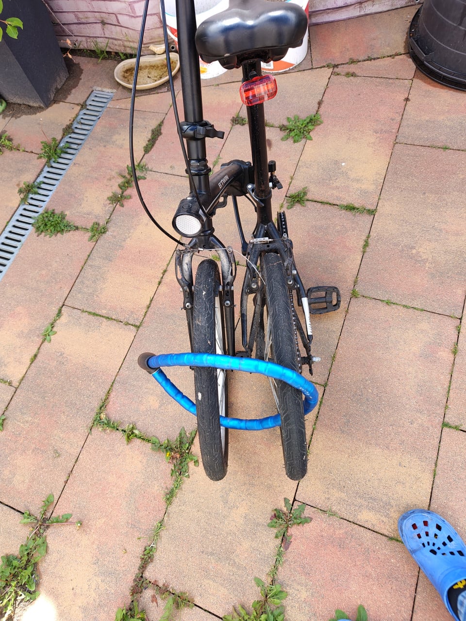 Vouwfiets met verlichting en slot