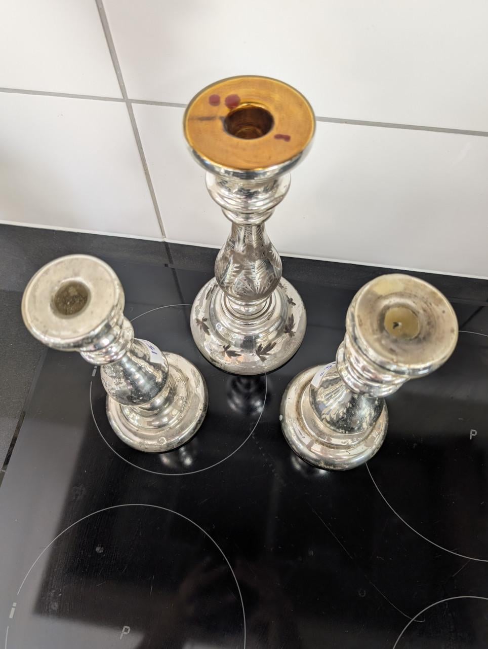 Kandelaars Zilverglas