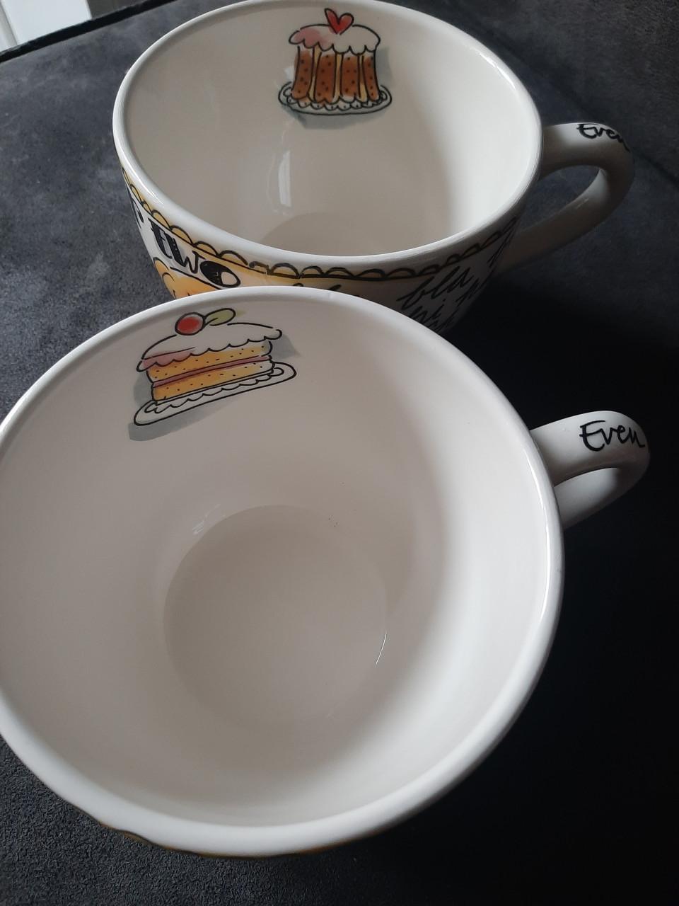 2 x grote theekop van blond