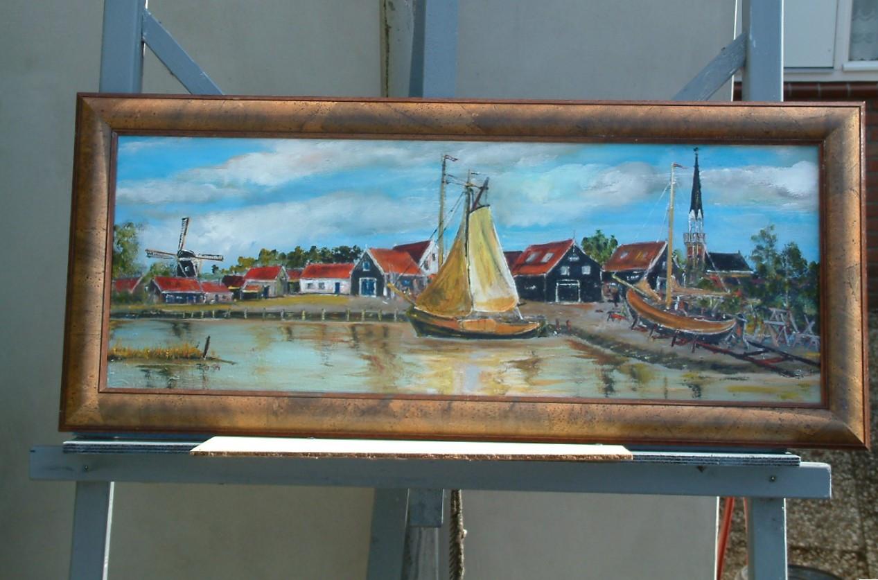 Arnemuiden Paneel doek  80 x 30 cm