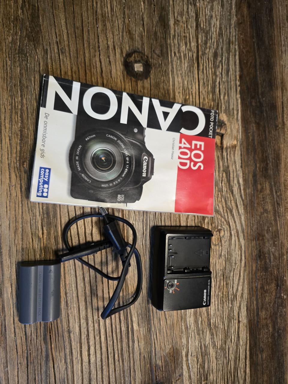 Canon camera 40d met extra,s