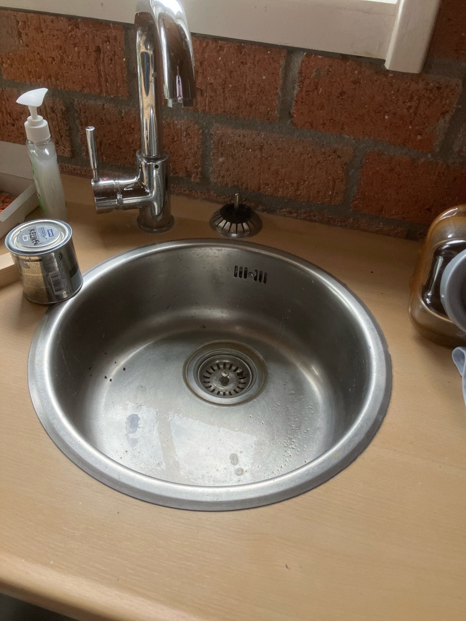 Keuken wekblad met onderkastje en kraan