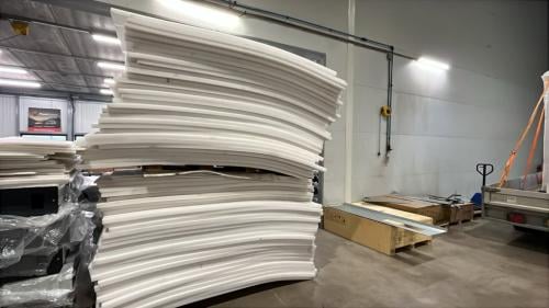 Verpakkingsmateriaal grote stukken foam 230x143 cm