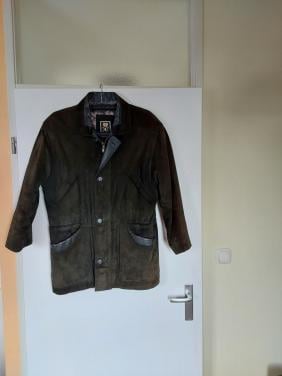 Herenjas leer , groen  maat M