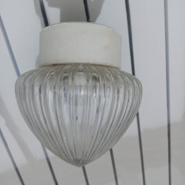 Vintage Ifö- Druppelvormige Plafondlamp - Glas - 60'S