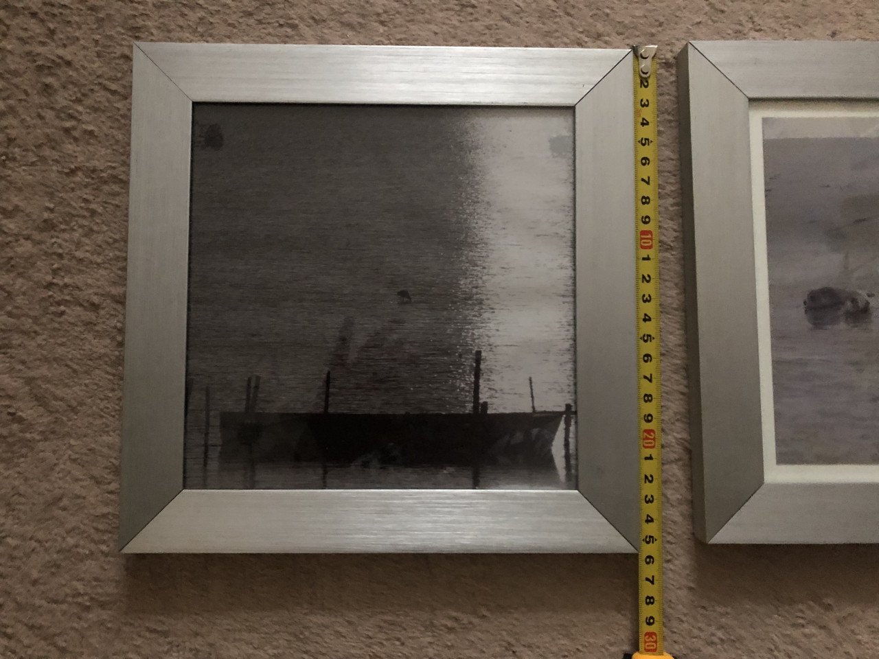 15 fotolijsten met geborstelde zilverkleurige rand