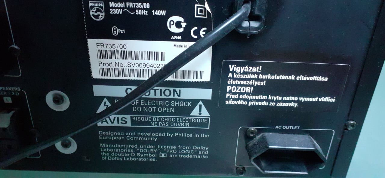Stereo reciever philips FR 735 met boxen en afstandbediening