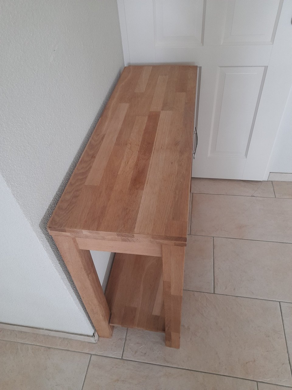Massief houten Side table 35,5 x 100 x 78H (in goede nette staat )