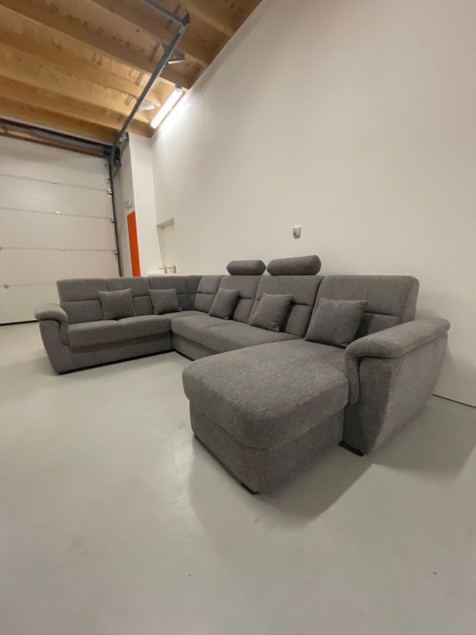 GRATIS LEVERING HEEL NL Groot Grijze Stoffen U Bankstel