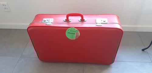 Rode vintage koffer