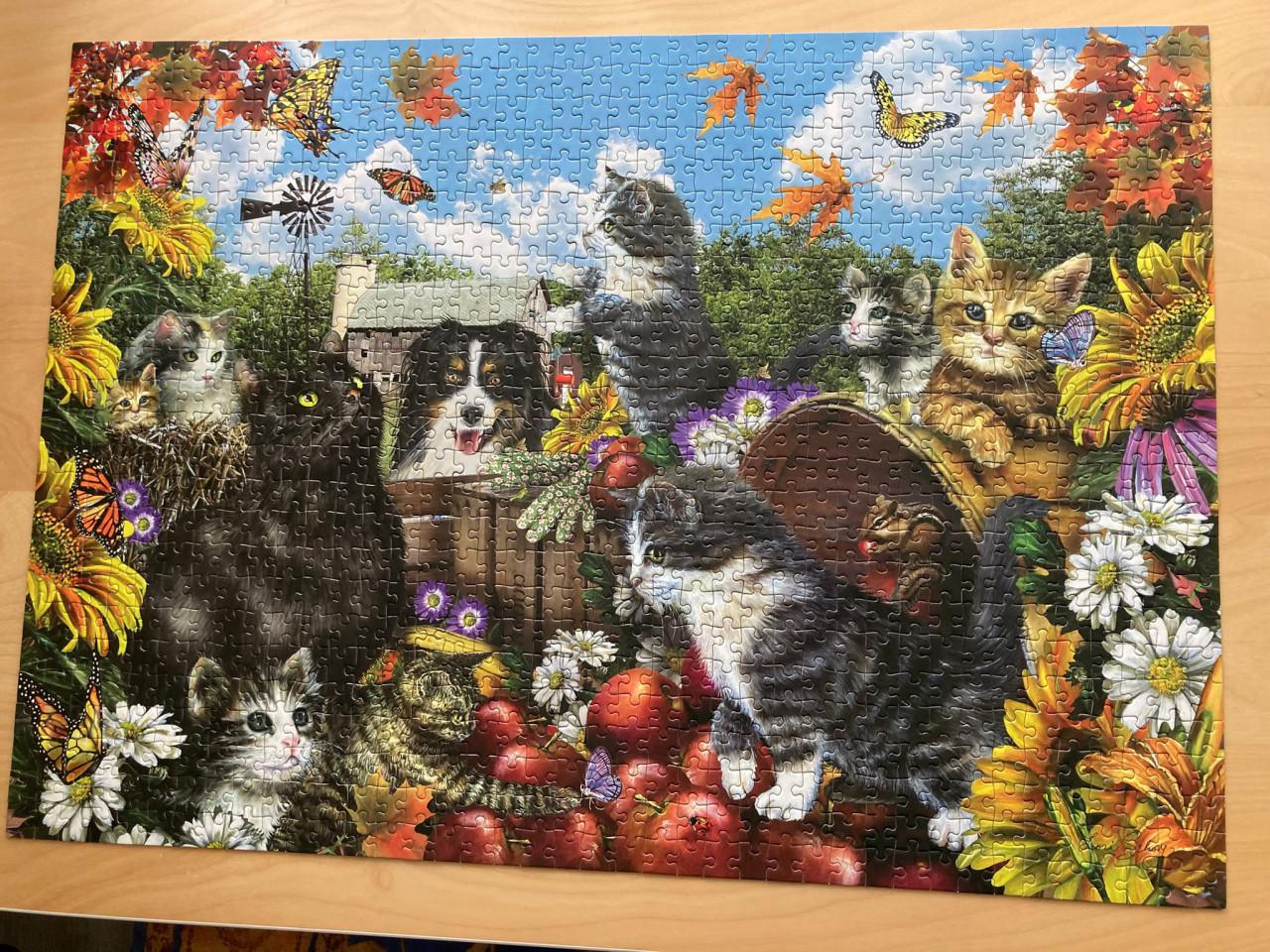 Puzzel Kittens in the Garden