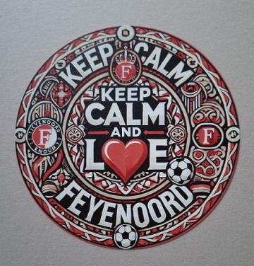 Feyenoord Metalen Decoratiebord