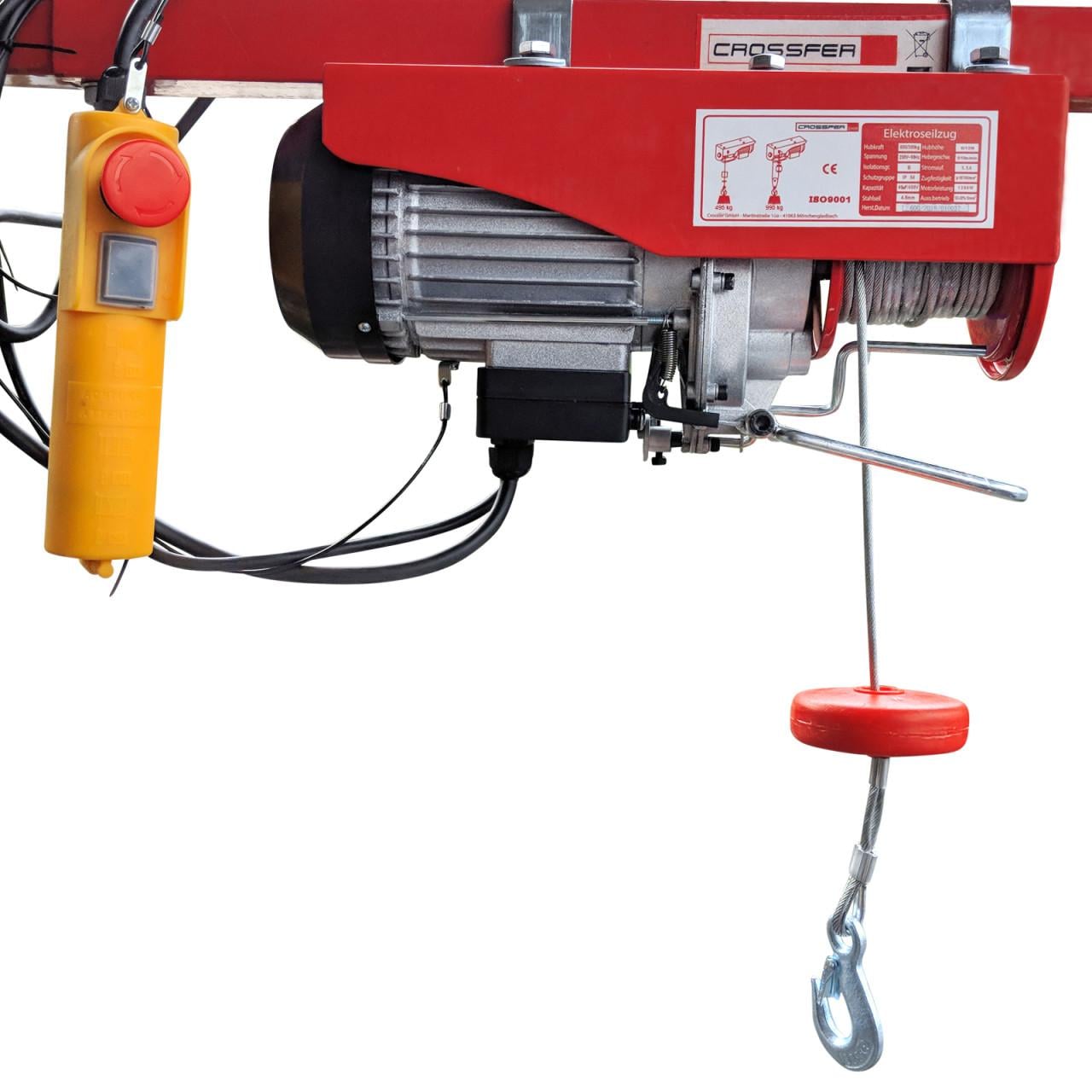 Elektrische takel, hijstakel, bouwtakel, lier, kraan 1000kg met 18M kabel