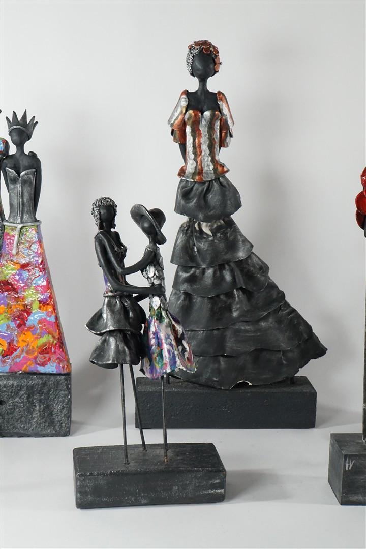 Set van 7 kunstzinnige gestileerde interieurbeelden - Hoogte tot 63 cm(!)