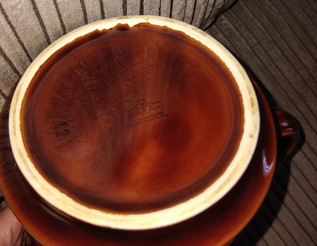 Vintage Koffie/Theepot Theelichtwarmer Kop/schotel