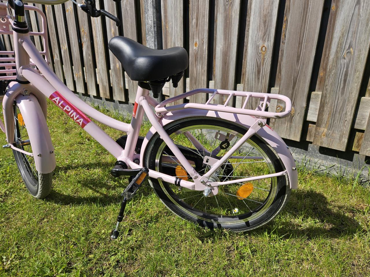 Kinderfiets/meisjesfiets alpina cargo 18 inch roze