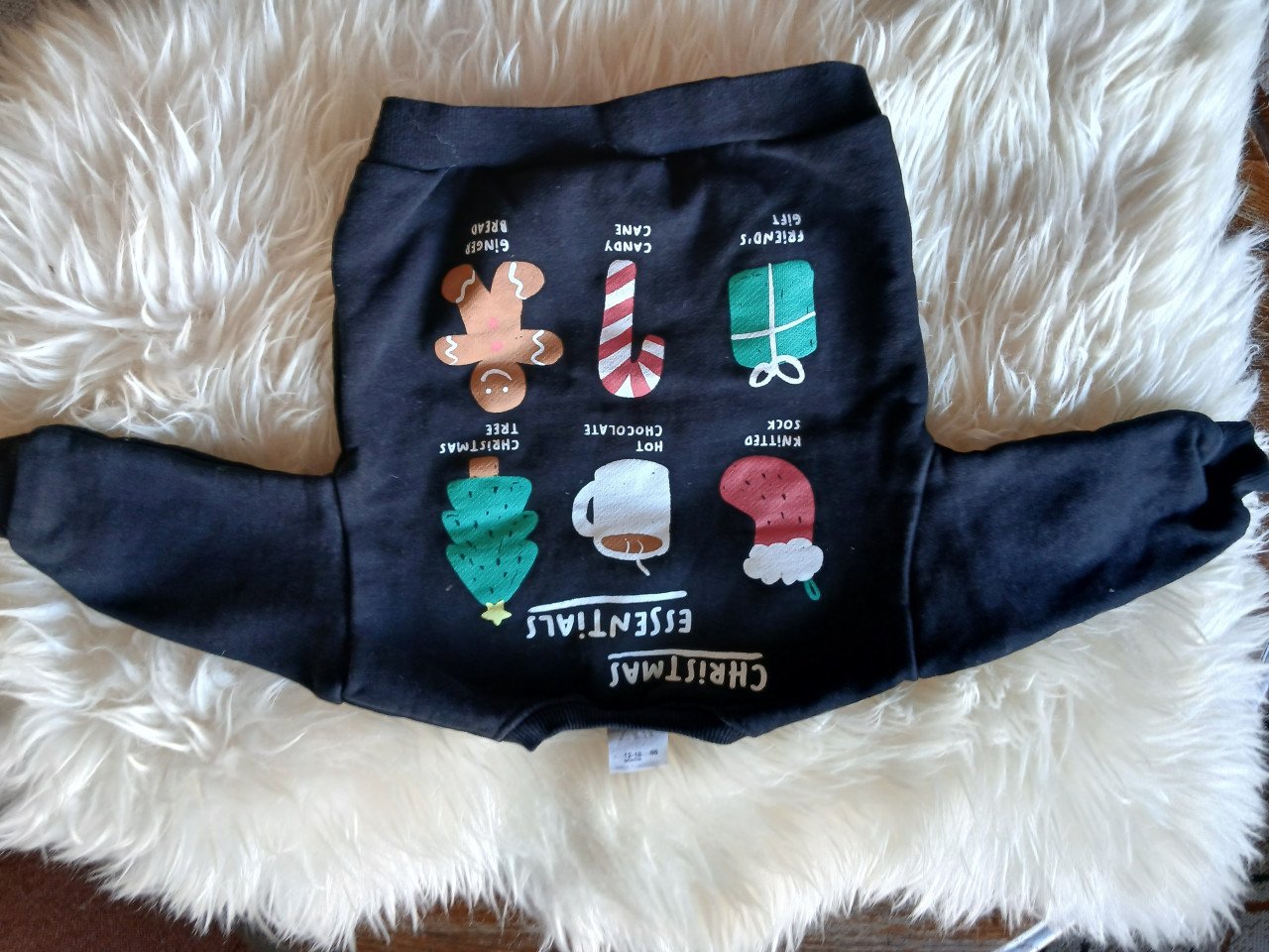 Shirt met kerst printjes