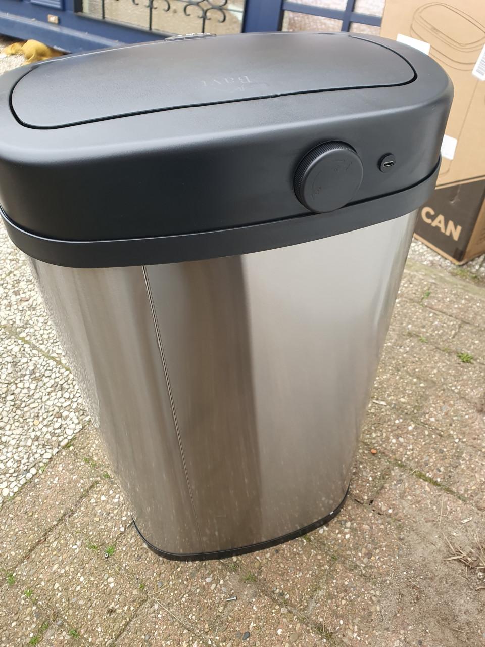 Bayt prullenbak met sensor – 60 L zilver | beschadigd