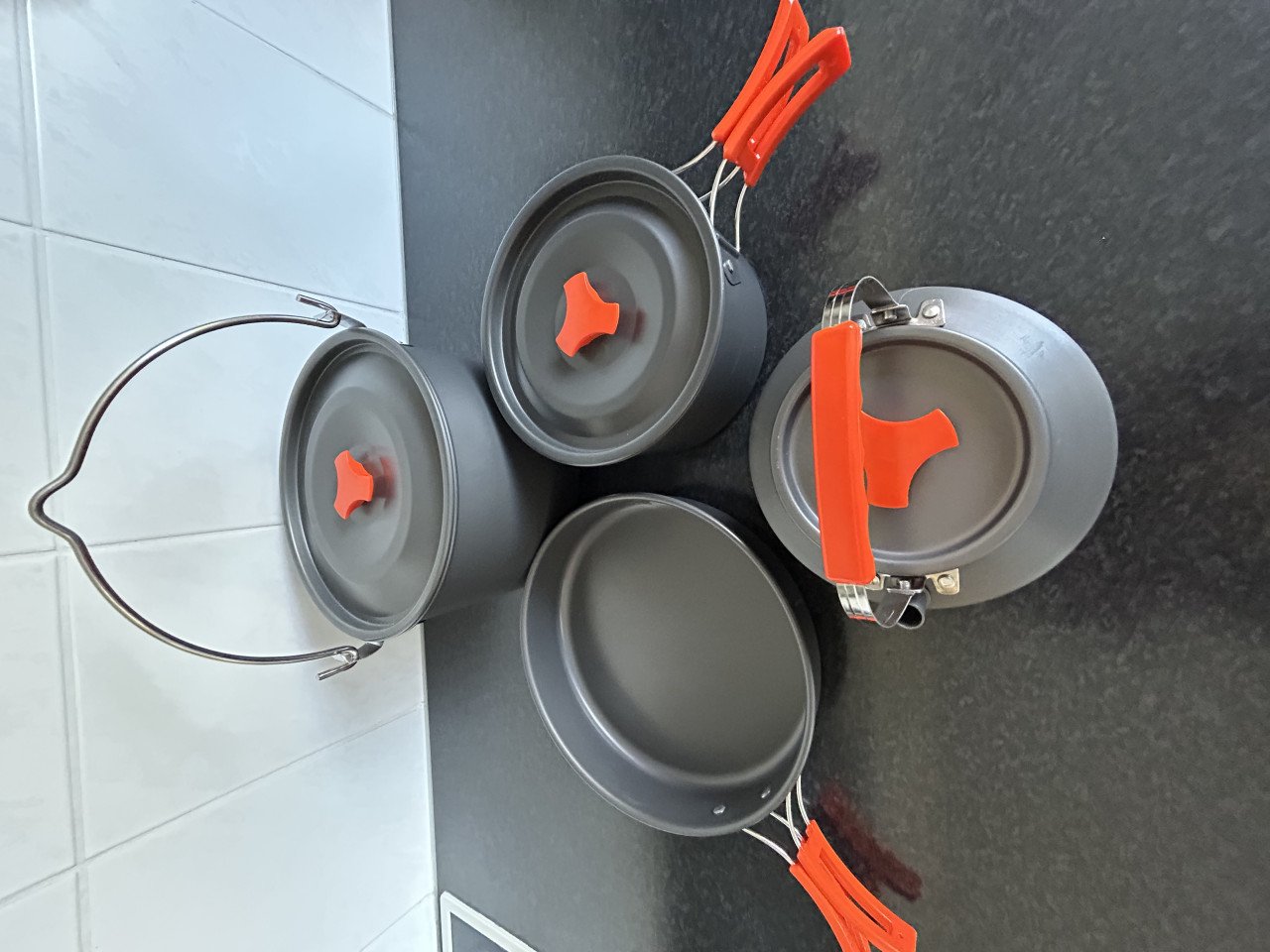 Nieuwe Camping pannenset.