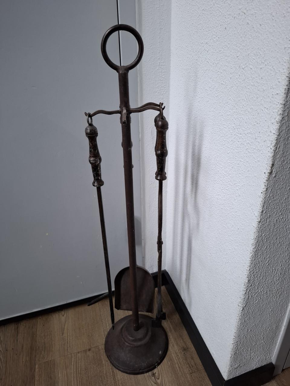 Gietijzeren haardset