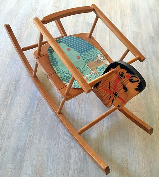Vintage houten hobbelpaard