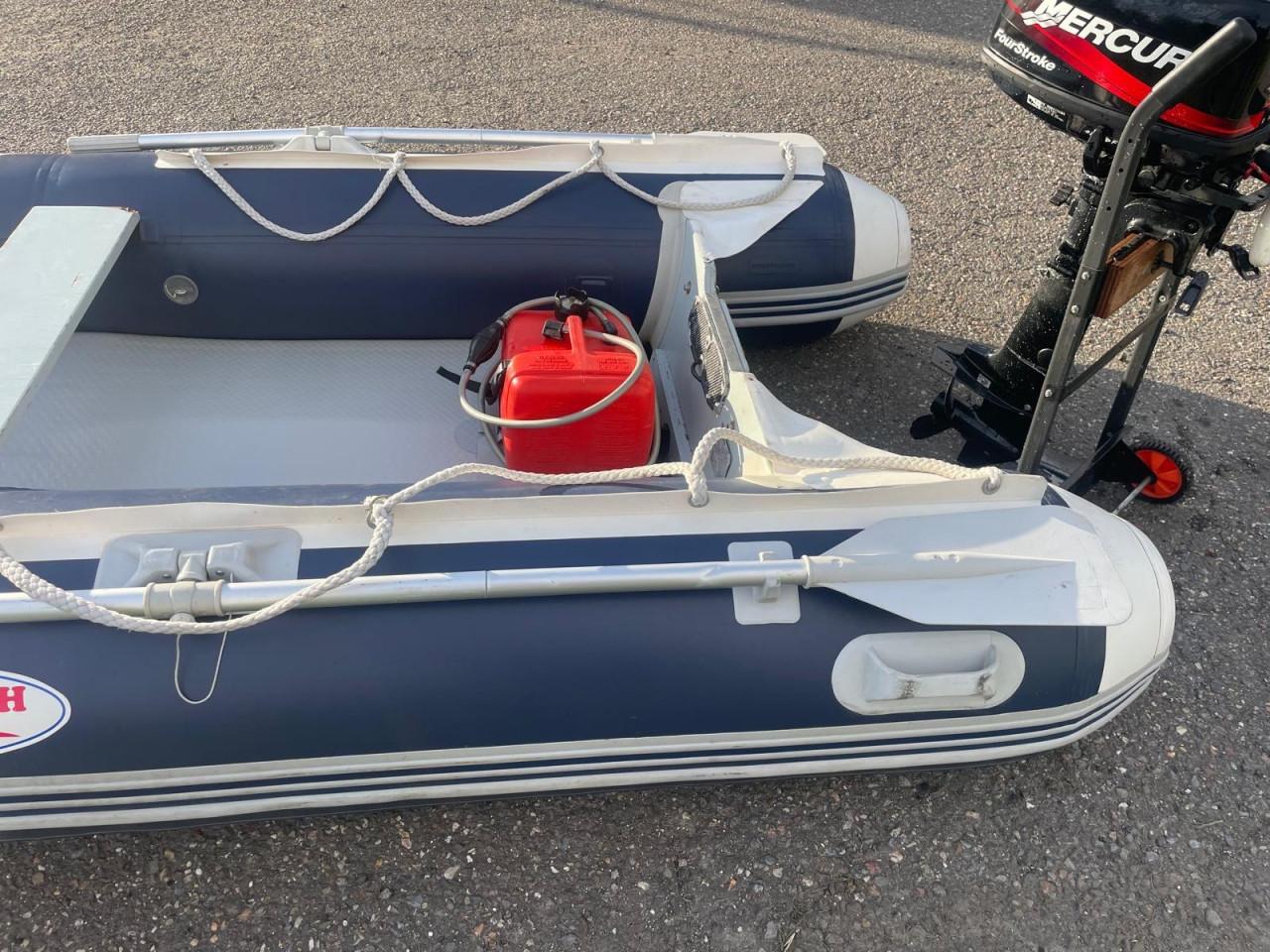 Aqua Dutchrubberboot met 5pk Mercury motor