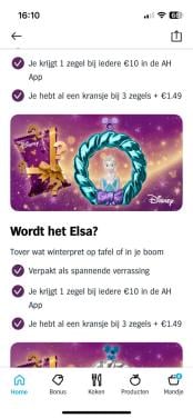 AH Disneykransje Elsa te koop voor € 1,50