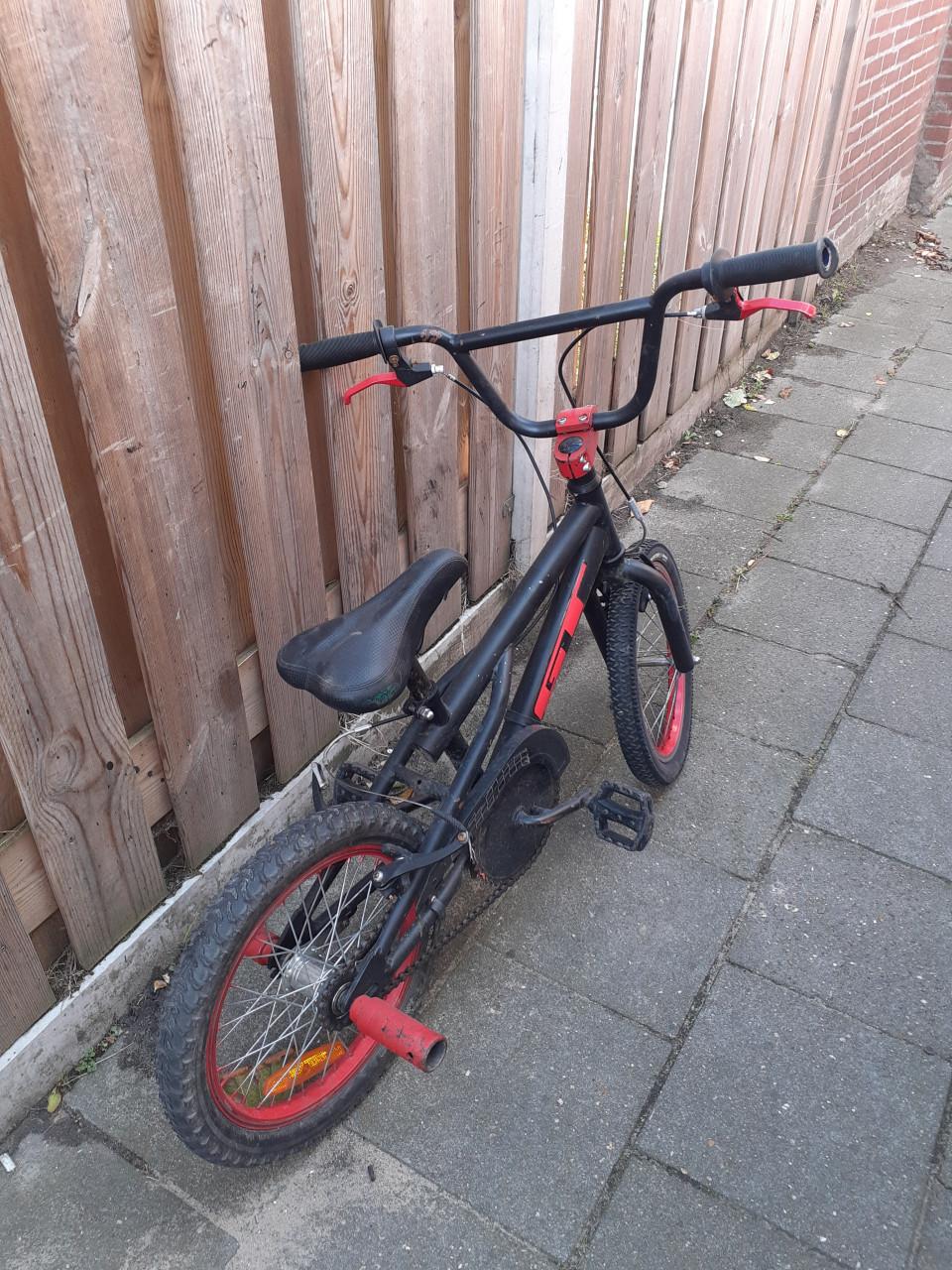 Jongensfiets BMX 16 inch zwart / rood