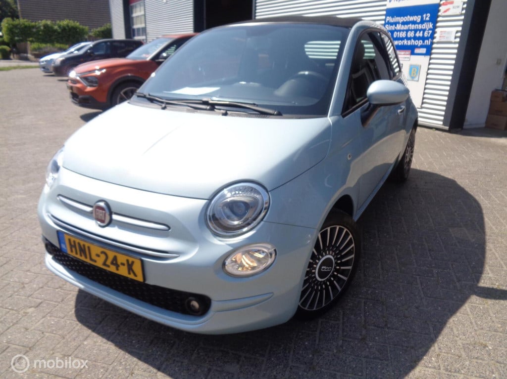 Fiat 500 C 1.0 hybrid launch edition/airco/16''lm velgen/half leer/1st eig/