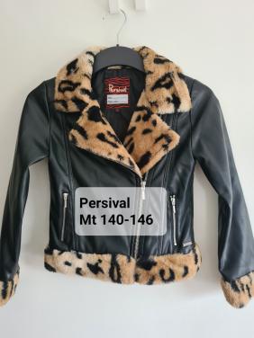 Stoere Persival PU leer meisjes jas met luipaardprint bont