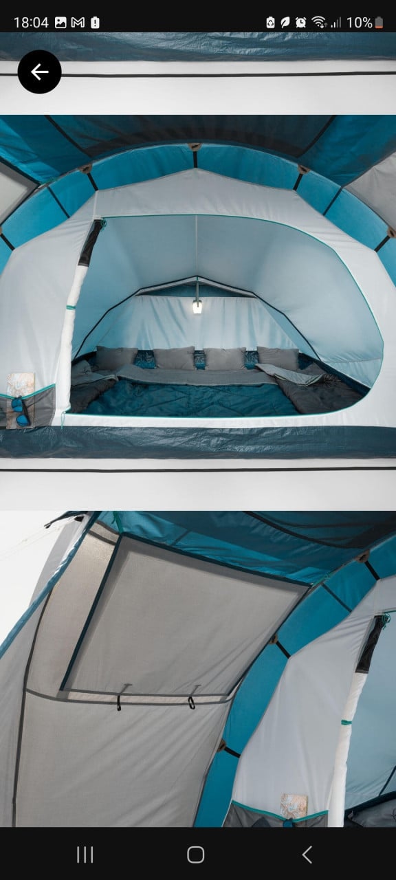 Queshua xxl kampeertent 4 personen.