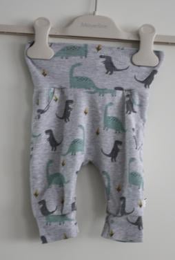 Grijs broekje met print  dino maat 56