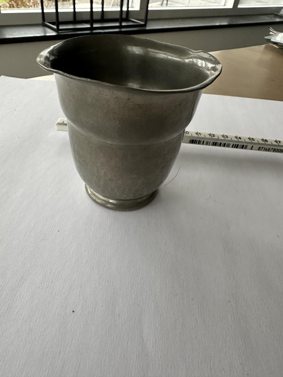 Tinnen vaasje Meeuws & Zoon